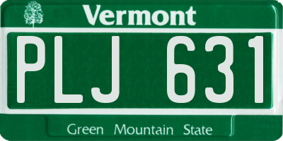 VT license plate PLJ631