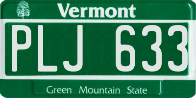 VT license plate PLJ633