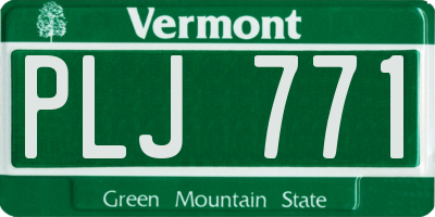 VT license plate PLJ771