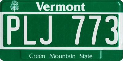 VT license plate PLJ773