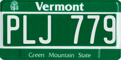 VT license plate PLJ779
