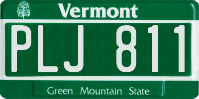 VT license plate PLJ811