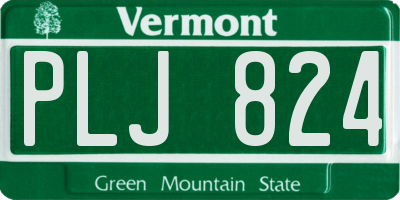 VT license plate PLJ824