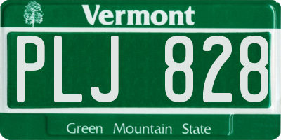 VT license plate PLJ828