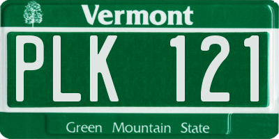 VT license plate PLK121