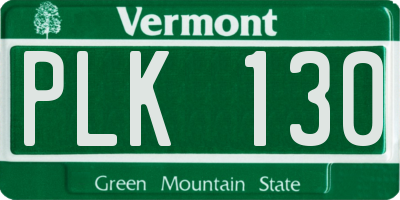 VT license plate PLK130