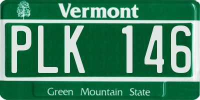 VT license plate PLK146