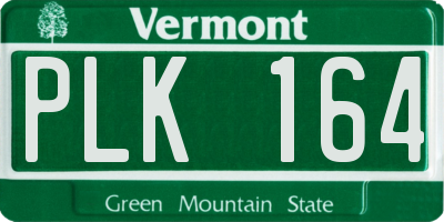 VT license plate PLK164