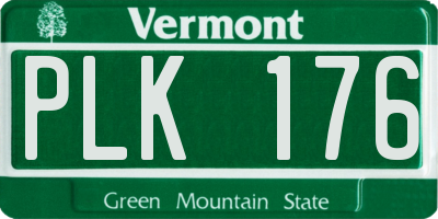 VT license plate PLK176