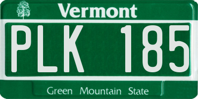 VT license plate PLK185