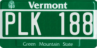 VT license plate PLK188