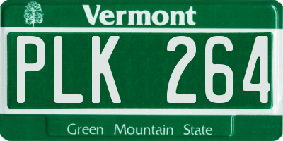 VT license plate PLK264
