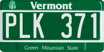 VT license plate PLK371