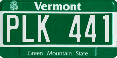 VT license plate PLK441