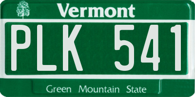 VT license plate PLK541