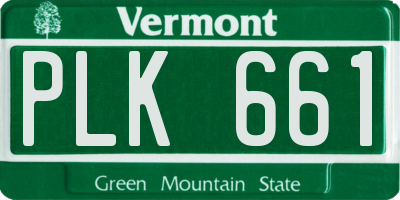 VT license plate PLK661