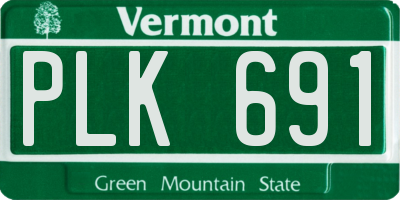 VT license plate PLK691