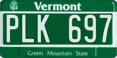 VT license plate PLK697