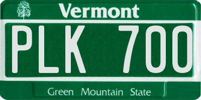 VT license plate PLK700