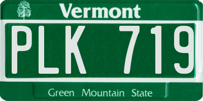 VT license plate PLK719