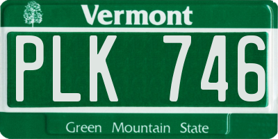 VT license plate PLK746