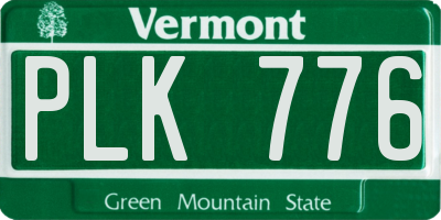 VT license plate PLK776