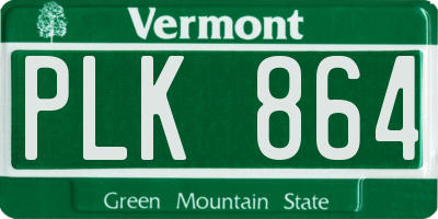 VT license plate PLK864