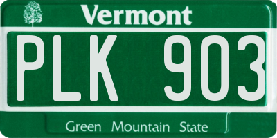 VT license plate PLK903