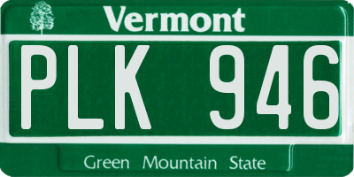 VT license plate PLK946