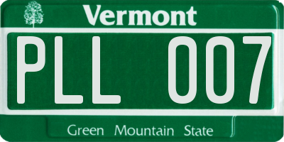 VT license plate PLL007