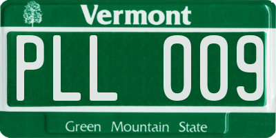 VT license plate PLL009