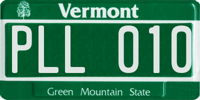 VT license plate PLL010