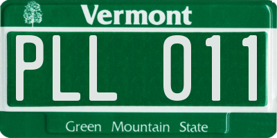 VT license plate PLL011