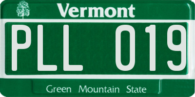 VT license plate PLL019