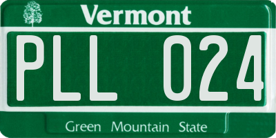 VT license plate PLL024