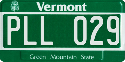 VT license plate PLL029