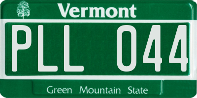 VT license plate PLL044