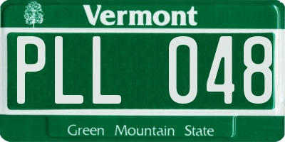 VT license plate PLL048