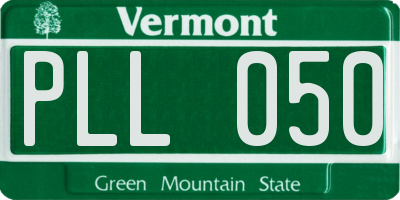 VT license plate PLL050