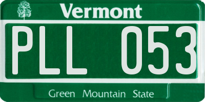 VT license plate PLL053
