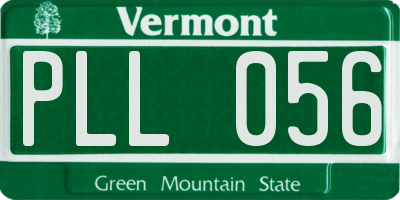 VT license plate PLL056