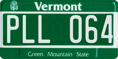VT license plate PLL064