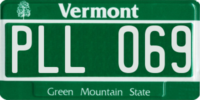 VT license plate PLL069