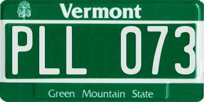 VT license plate PLL073