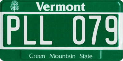 VT license plate PLL079