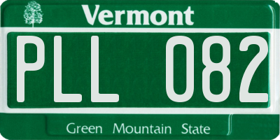 VT license plate PLL082