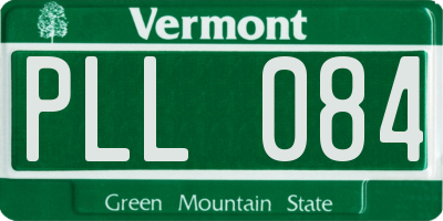 VT license plate PLL084