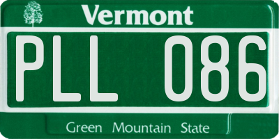 VT license plate PLL086