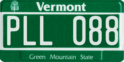 VT license plate PLL088