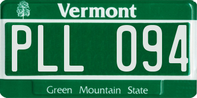 VT license plate PLL094